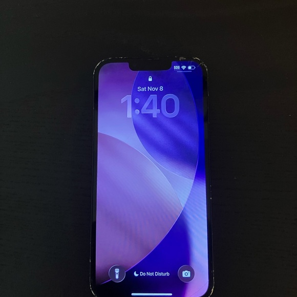 Black Smartphone with Purple Display